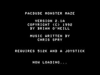 PacDude intro screen #1