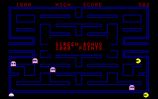 Pac-OS9 Version 1 game screen completed