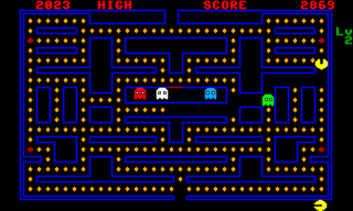 Pac-OS9 Version 2 Level 2 game screen
