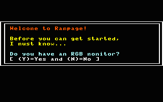 Rampage! intro screen #1