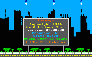 Rampage! intro screen #2