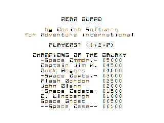 Rear Guard intro screen