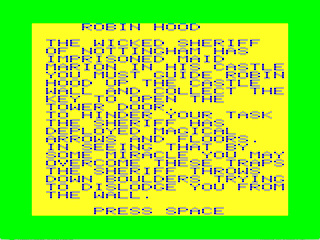 Robin Hood intro screen #2