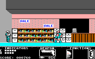 RoboCop Level 1 Boss game screen