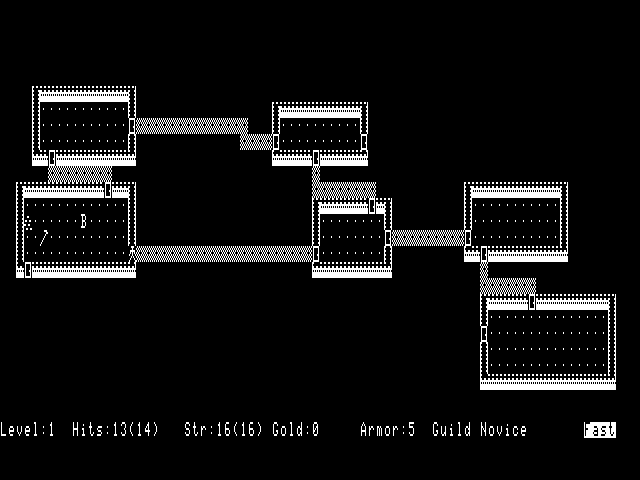 Rogue game screen - in graphics mode