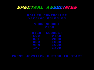 Roller Controller intro screen