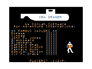 Sea Dragon intro screen