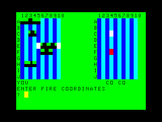 Sea Battle game screen