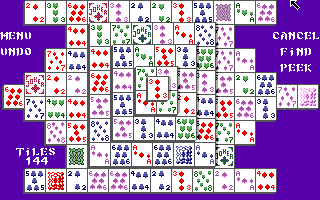 Shanghai (OS-9) alternate tile game screen