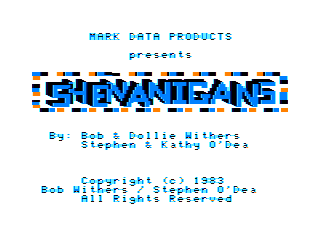 Shenanigans intro screen