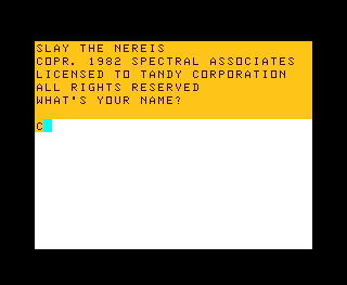 Slay The Nereis intro screen