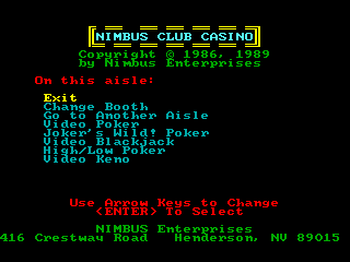 Slots and Cards menu screen #3