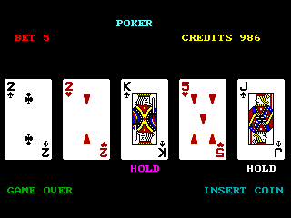 Slots and Cards video Poker game screen