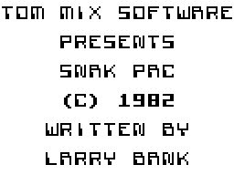 Snak Pac intro screen #1
