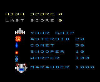Space Marauder intro screen #2