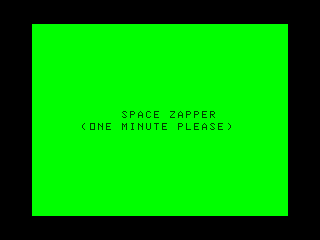 Space Zapper intro screen