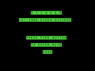 Stinger intro screen