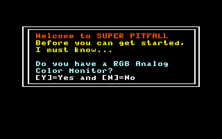 Super Pitfall intro screen #1