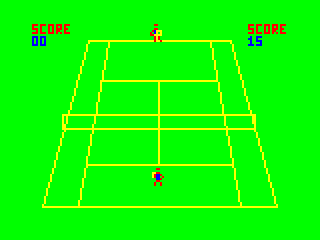 Tennis game screen