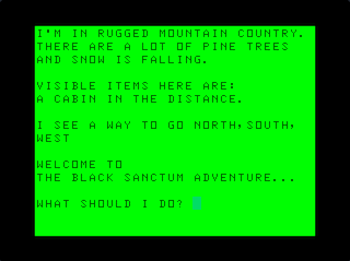 The Black Sanctum game screen