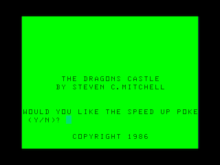 The Dragon's Castle intro screen #1