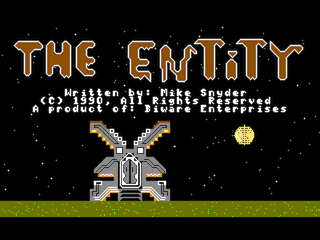 The Entity intro screen