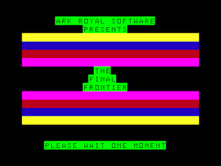 The Final Frontier intro screen 1