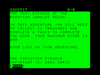 The Forgotten Pyramid intro screen #5