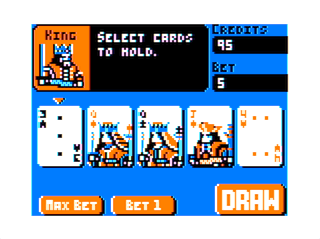 Video Poker (Coco 1/2 version) game screen #2