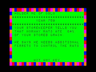 Viking sample status screen