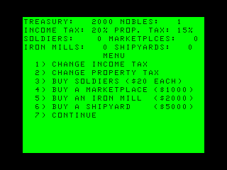 Warlords game screen