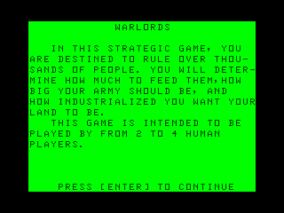 Warlords intro screen