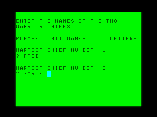 Warrior game screen #1