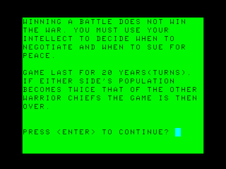 Warrior intro screen #3