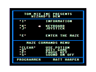 Wizard's Den intro screen 2